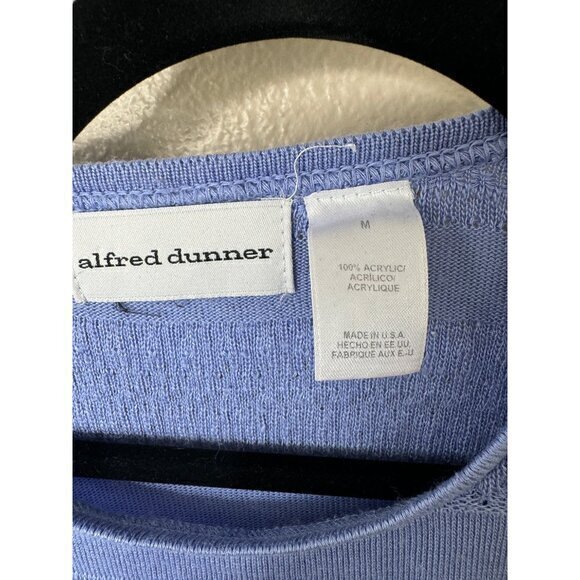 Alfred Dunner Women's Blue Short Sleeve Blouse, short sleeve blouse, blue blouse - Picture 2 of 6